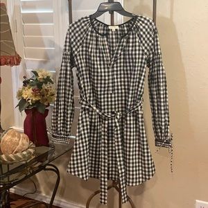 So Cute Cotton Blue Check  Dress